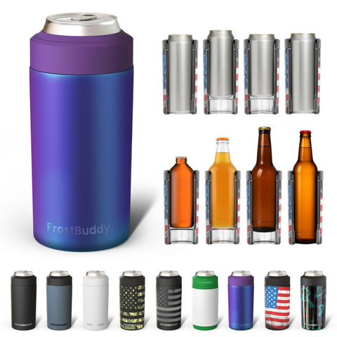 Frost Buddy universal cooler shows compact design keeps drinks cold on the go
