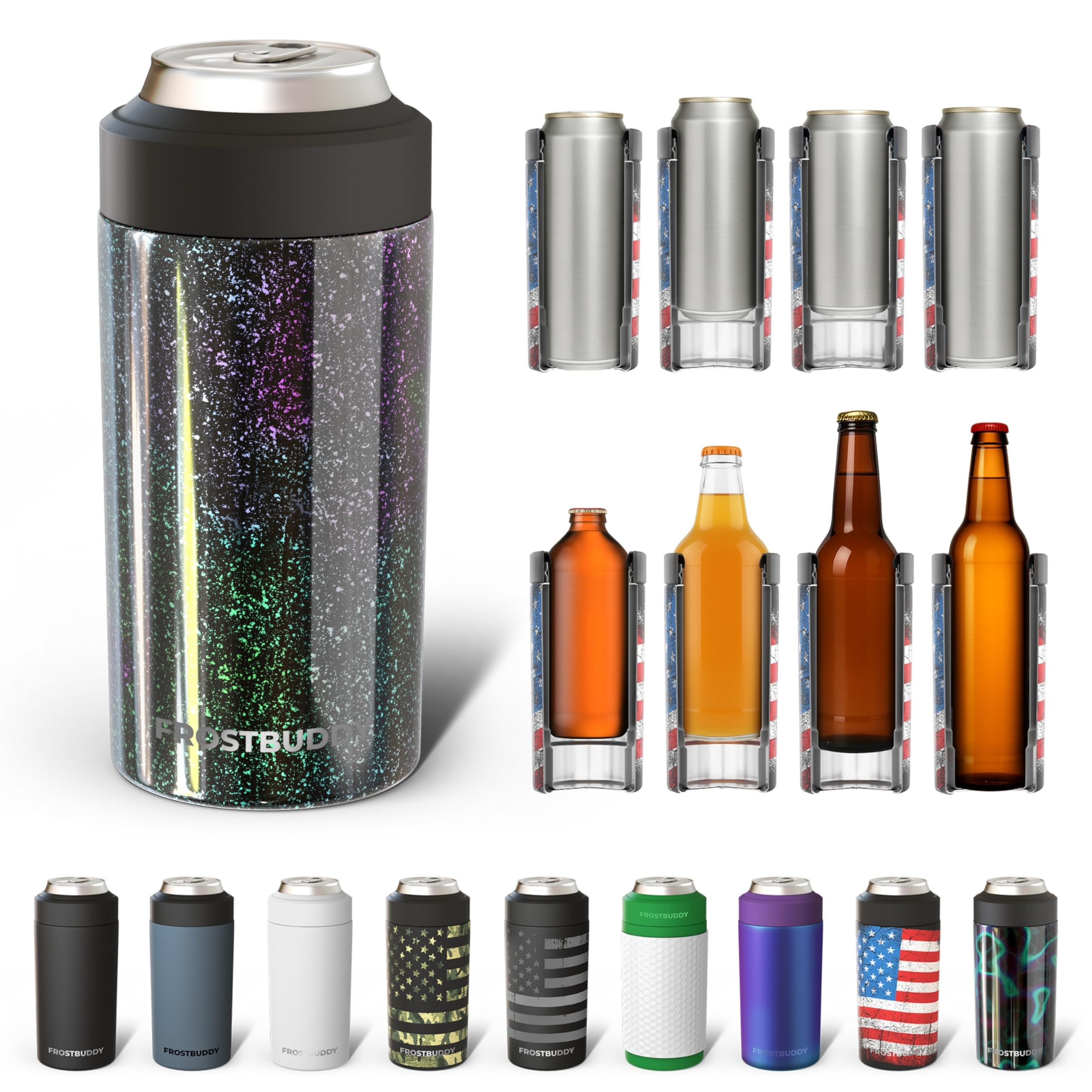 Frost Buddy universal can cooler mermaid-12oz-16oz keeps drinks cold across sizes.