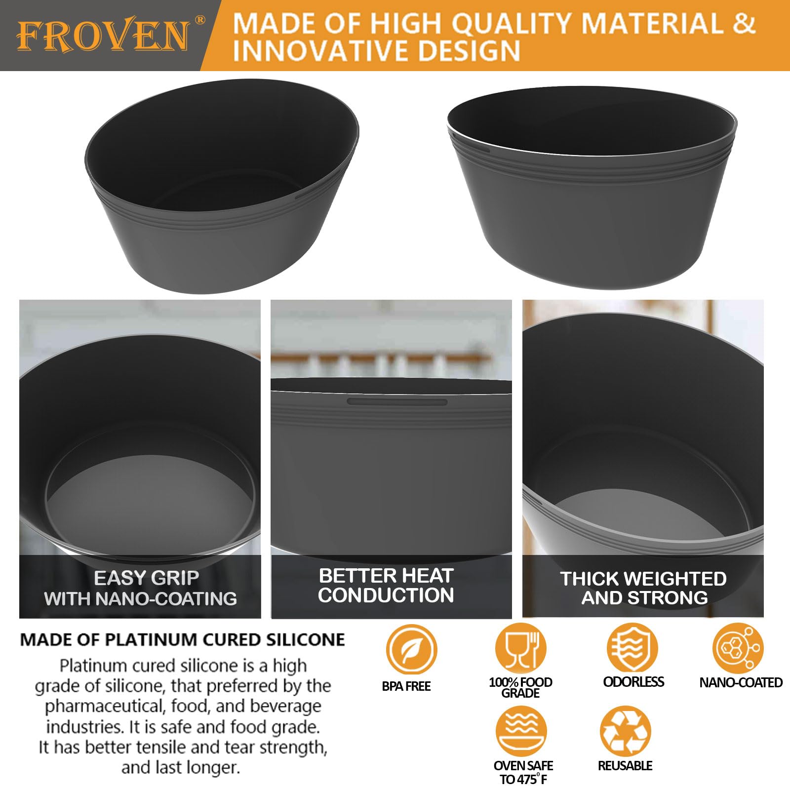 FROVEN oval slow cooker liner protecting the pot from stains and grease during use.