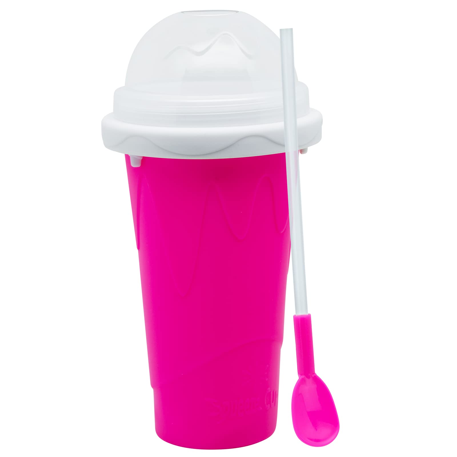 Frozen Magic Slushy Maker Cup lid enables spill-free sipping on the go.