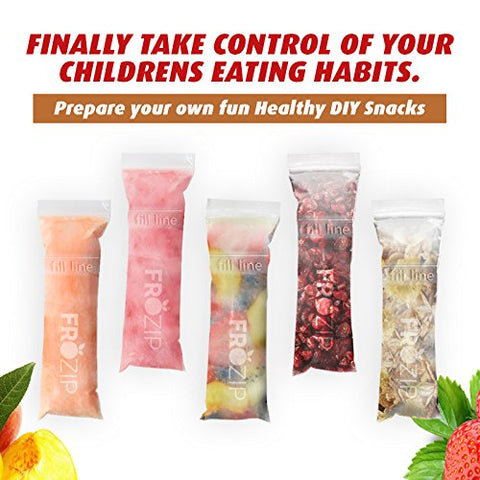 FROZIP yogurt sticks and juice pops for on-the-go snacking.