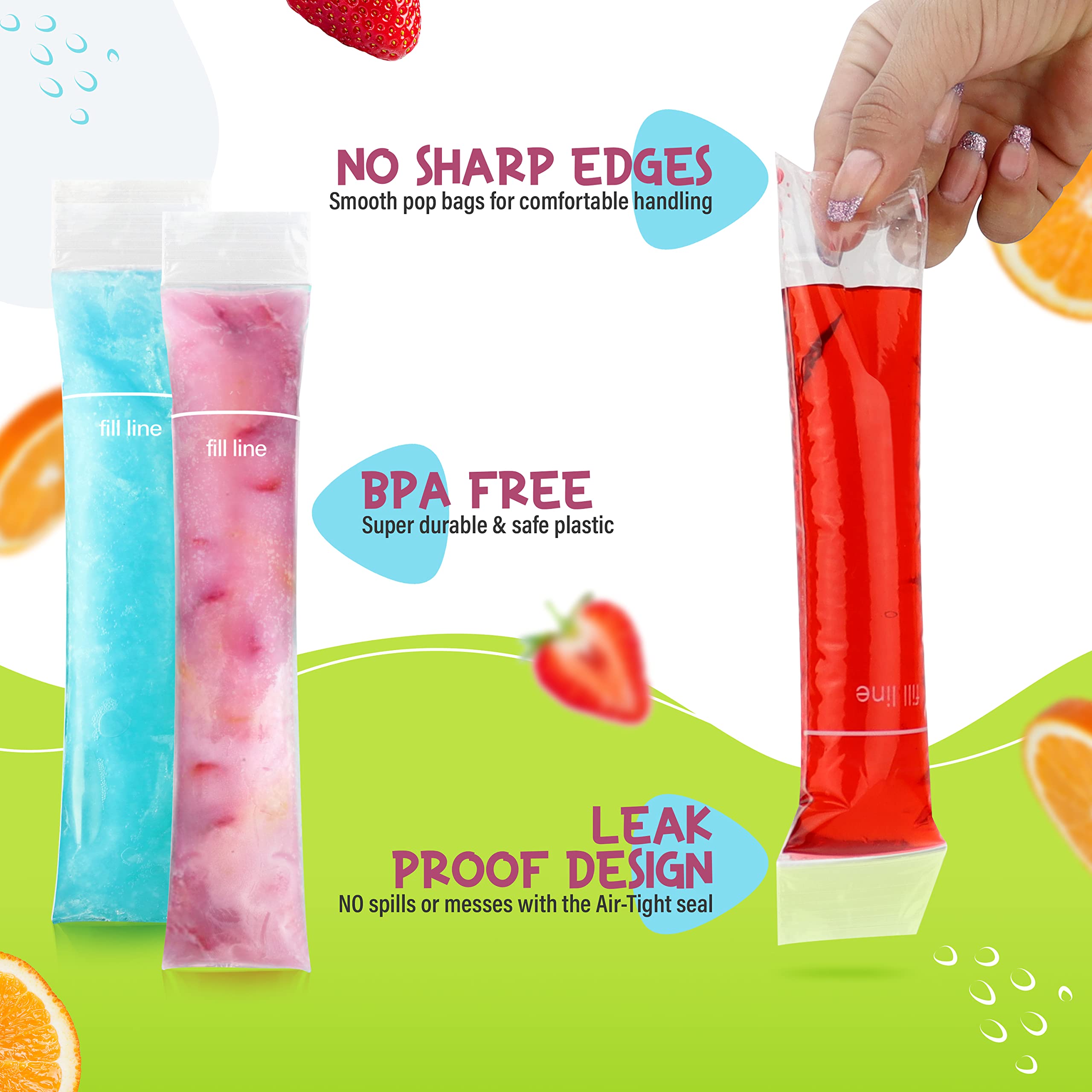 FROZIP zip-seal bags prevent leaks and mess during transport