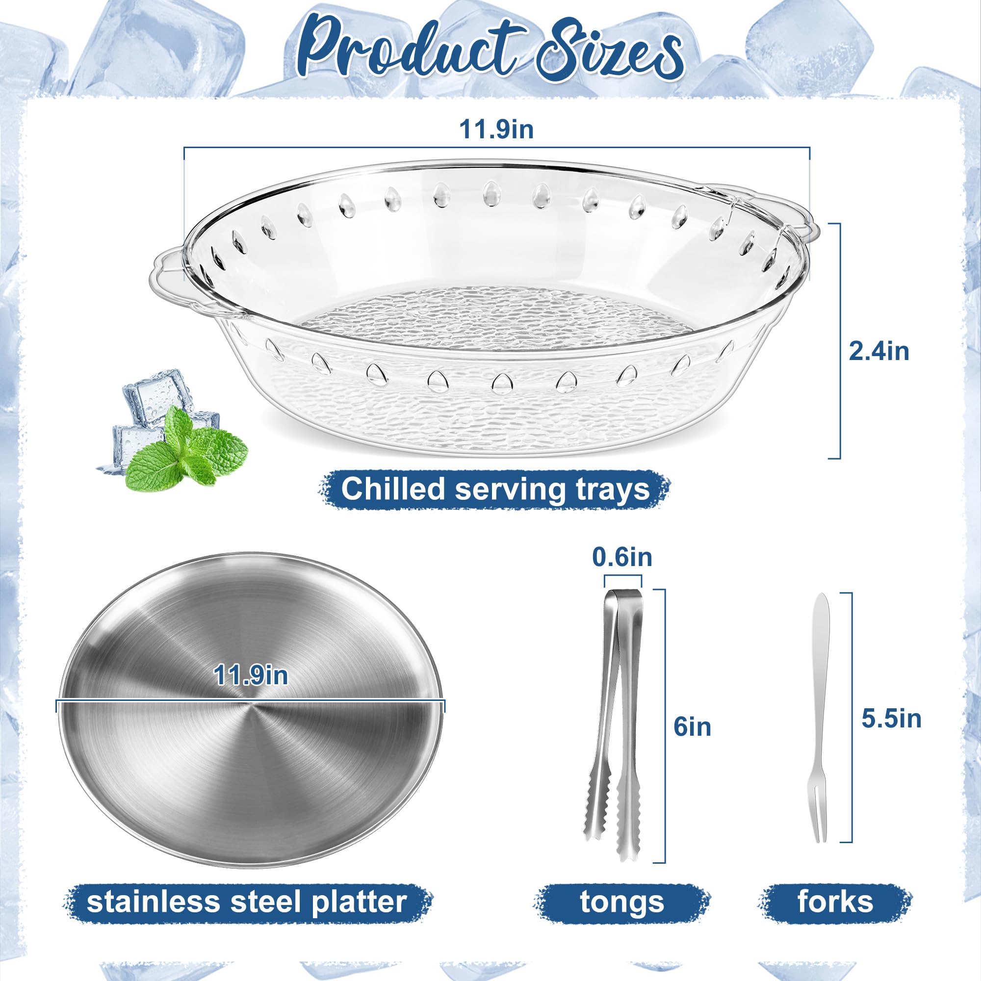 FRUIID stainless steel clips secure trays for mess-free display.