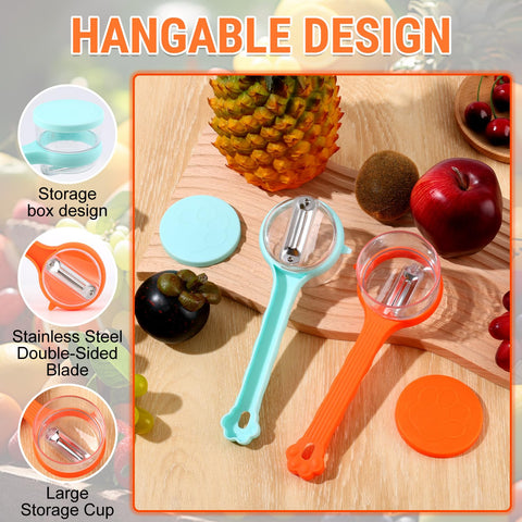 Fruit Peeler with clear storage box for easy ingredient visibility.