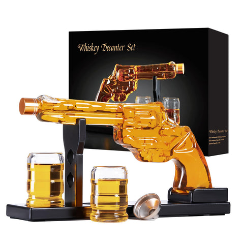 FrutPunch Gun whiskey decanter with 8.5 oz capacity for elegant entertaining