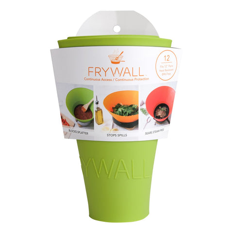 Frywall 12 Inch Large Green guarding cooking surface while cooking