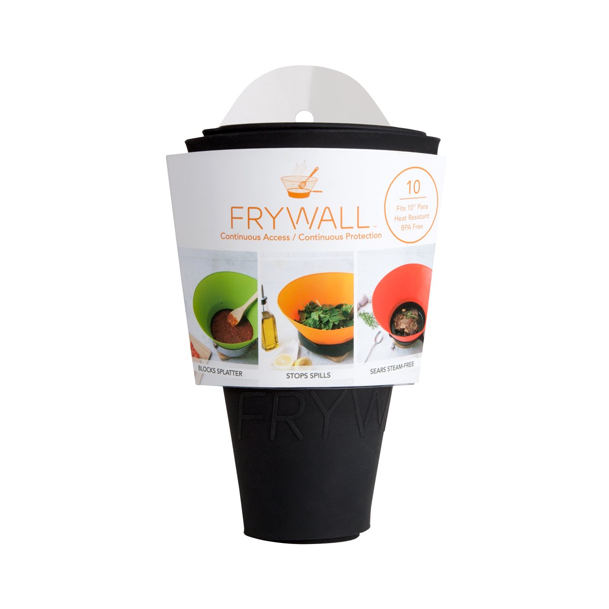 Frywall BPA-free silicone guard is dishwasher-safe for easy cleanup after frying.