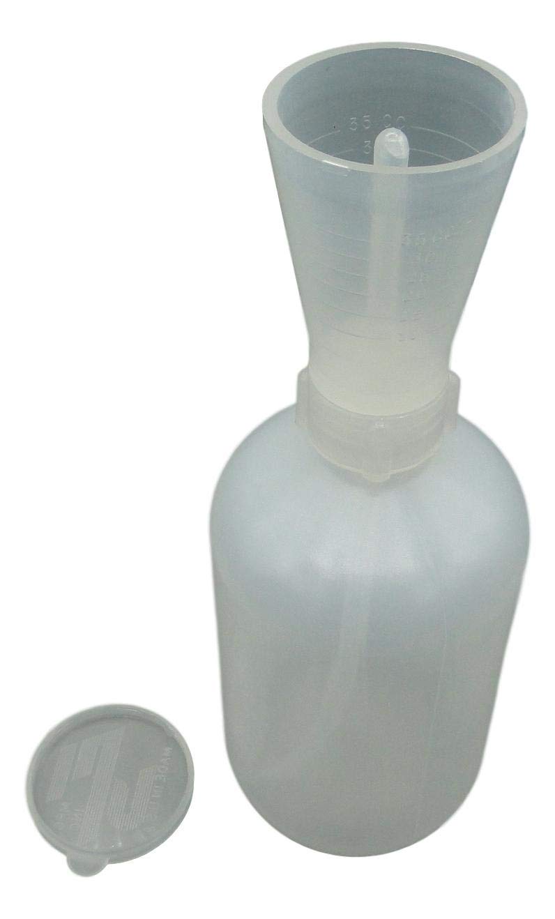 FSD MEK bottle showing measurement lines for accurate dosing.