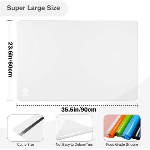 Fsdfskoi extra-large mat durable yet flexible for crafts and baking.