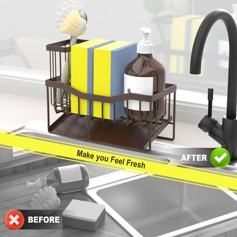 Fssvcd Maifan sink caddy countertop organizer for detergent bottles and sponges.