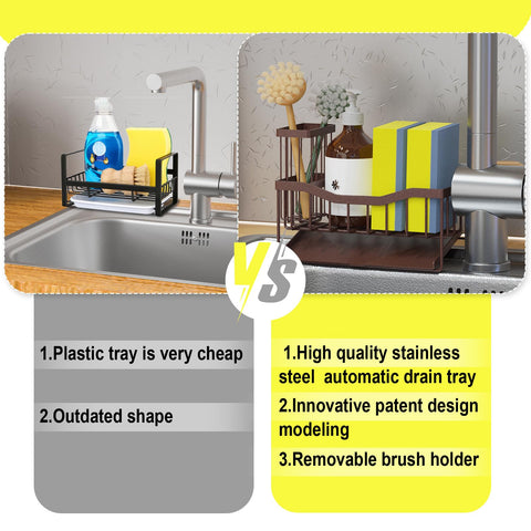 Fssvcd Maifan sink caddy rustproof stainless steel design for long-lasting use.