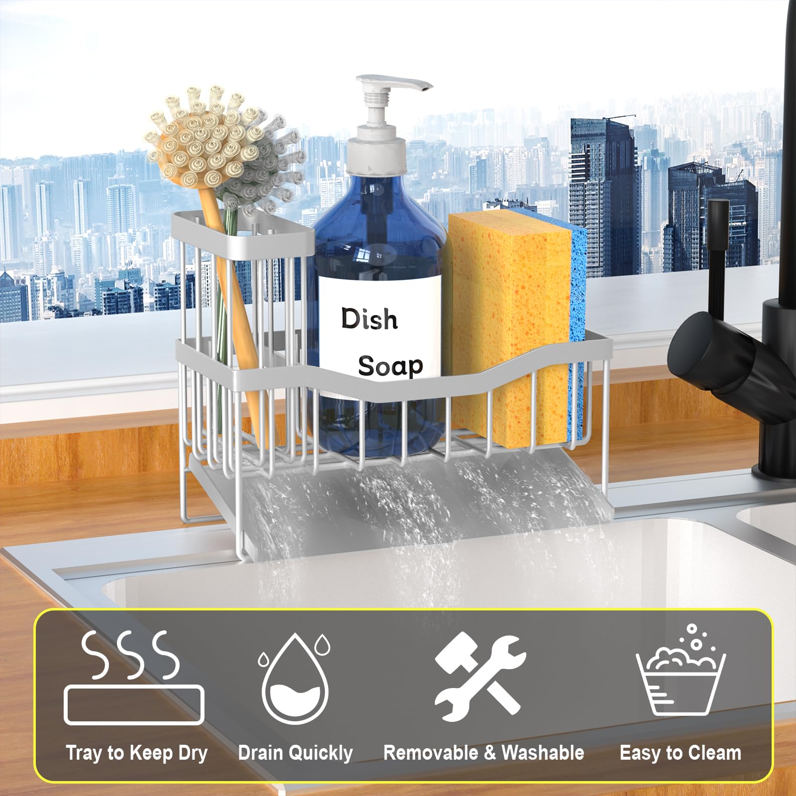 Fssvcd Maifan sink caddy stainless steel rustproof build.