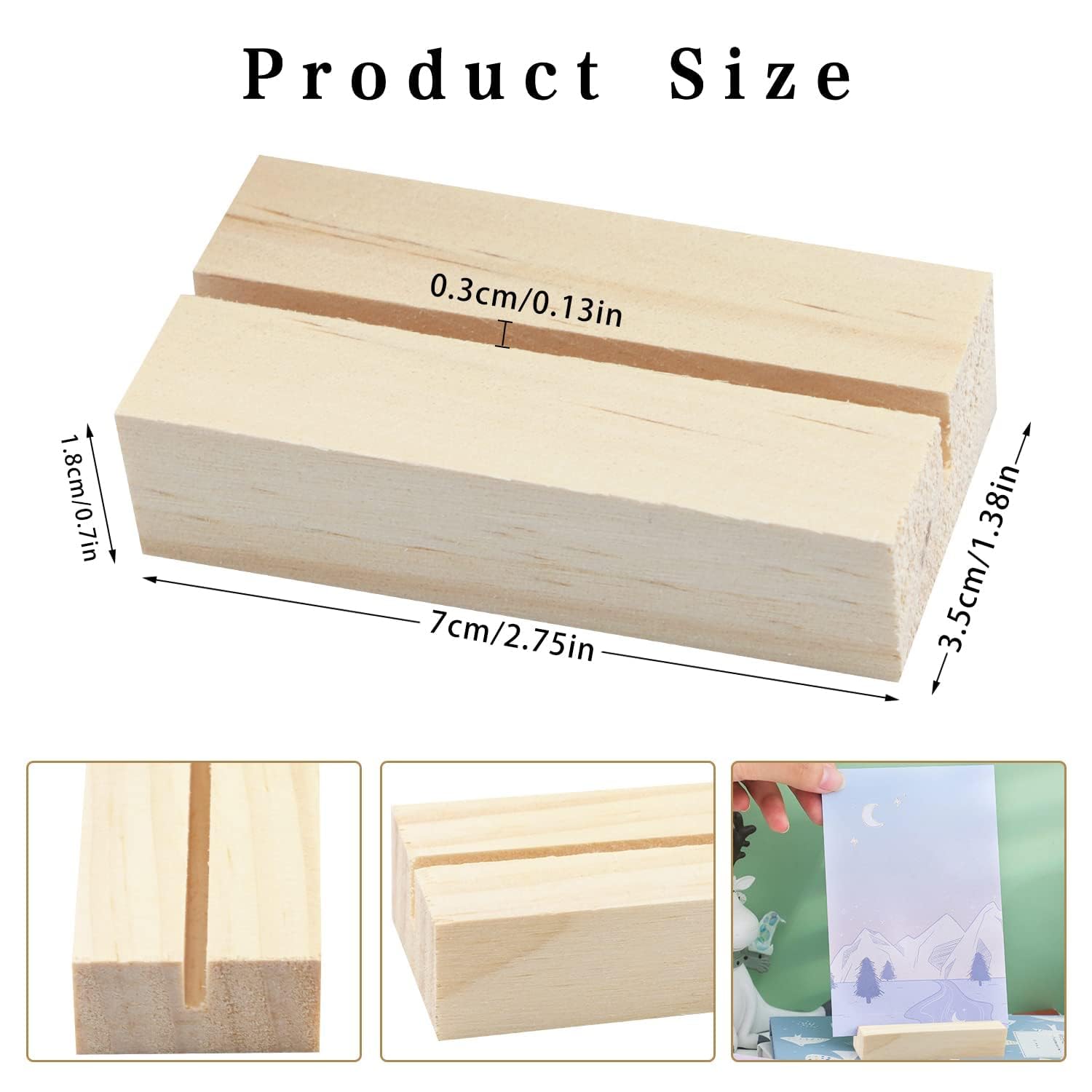 FSWCCK wood table number stand with sturdy, space-saving design