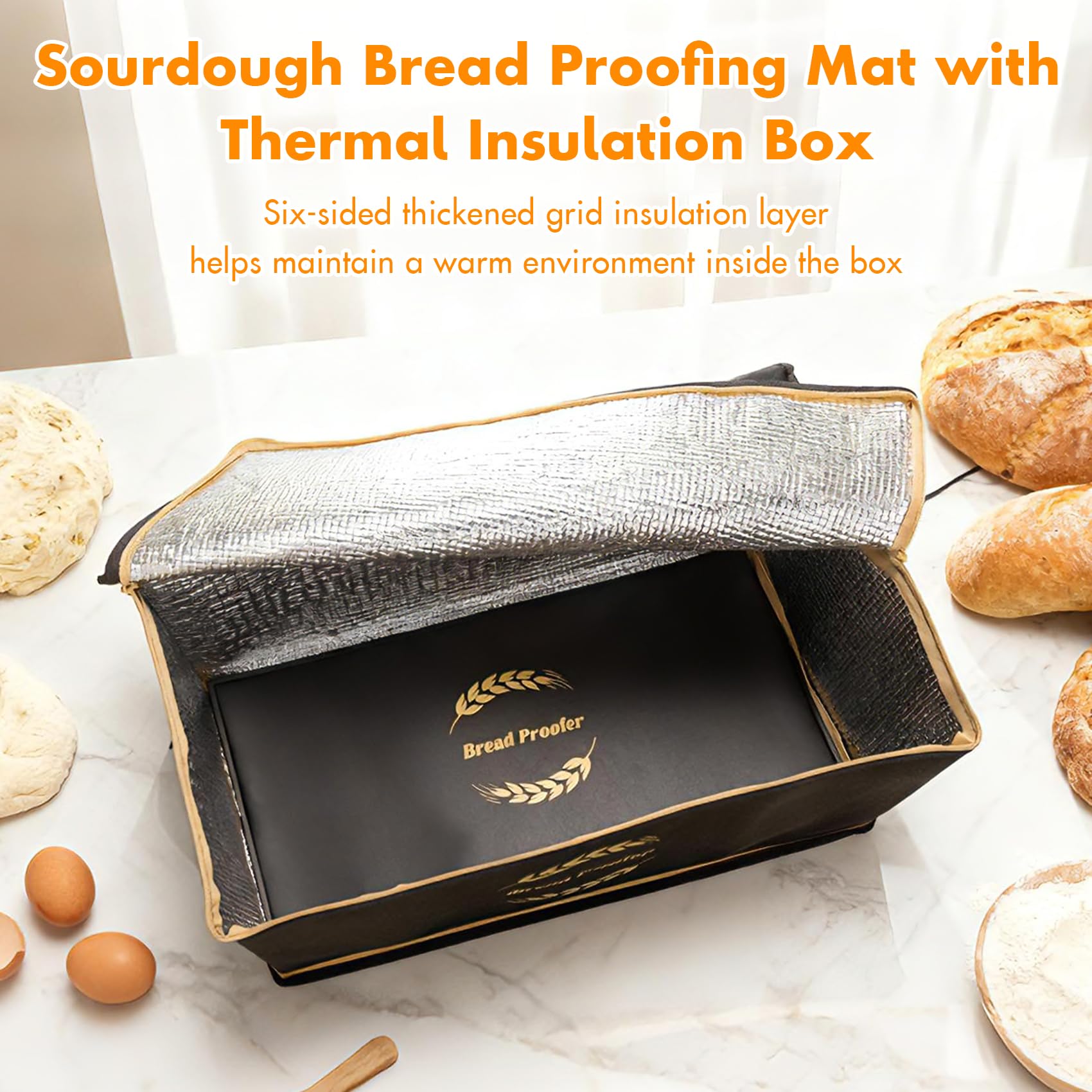 Ftzataz dough-proofing mat setup in use supports consistent fermentation.