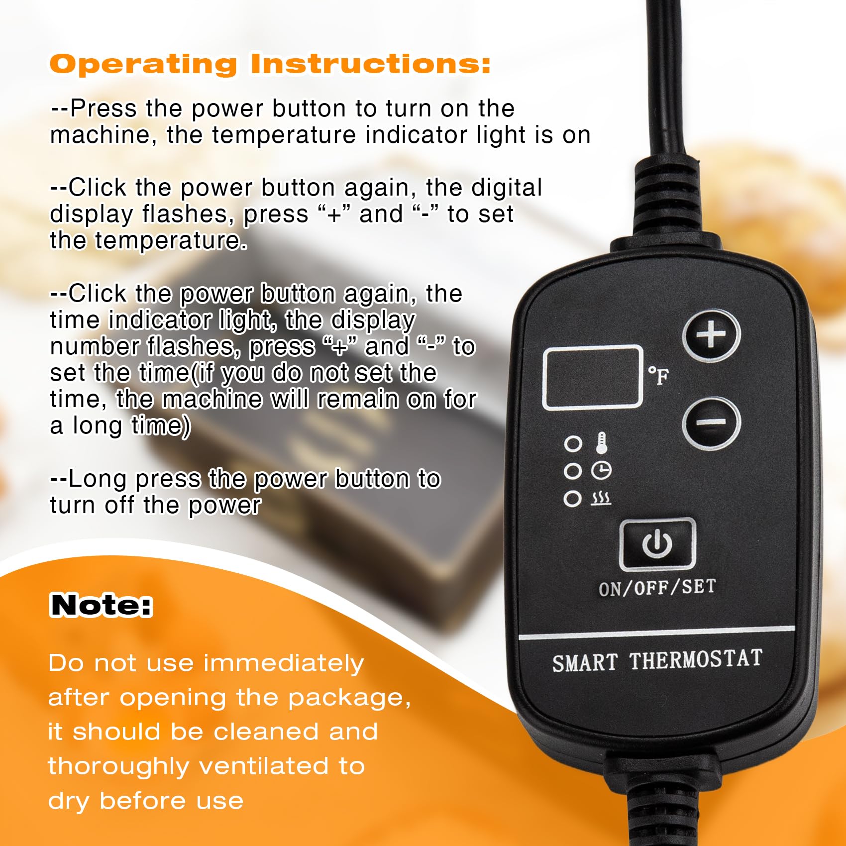Ftzataz temperature controls dial highlights adjustable warmth for dough.