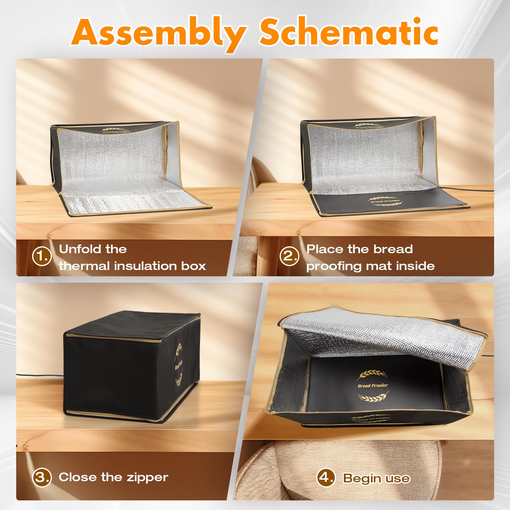 Ftzataz thermal insulation box with Oxford fabric closeup enhances heat retention.