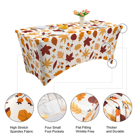 FUANGUI rectangle tablecloth with stain-resistant fabric for easy cleanup