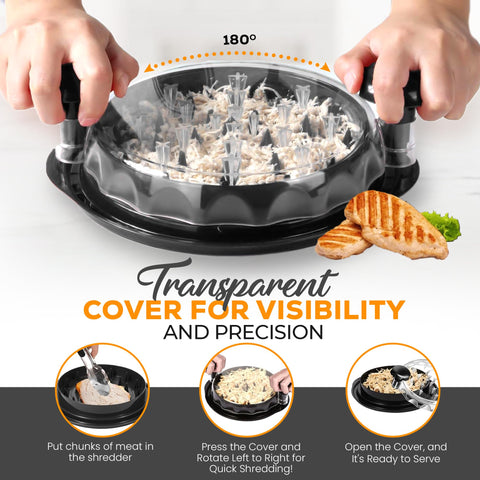 Fuel Kitchen ergonomic handle provides a comfortable grip for extended shredding sessions.