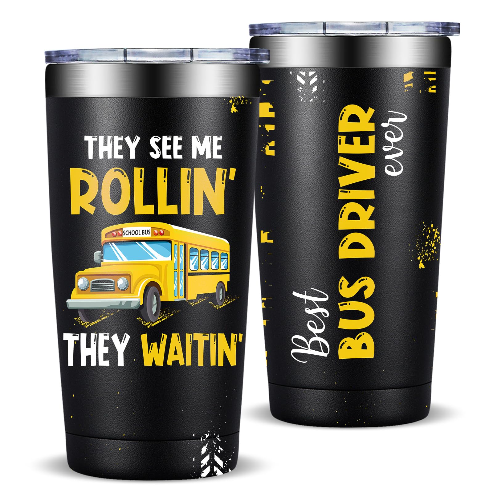 Fufandi bus driver tumbler 20oz on the go with cold beverage benefit