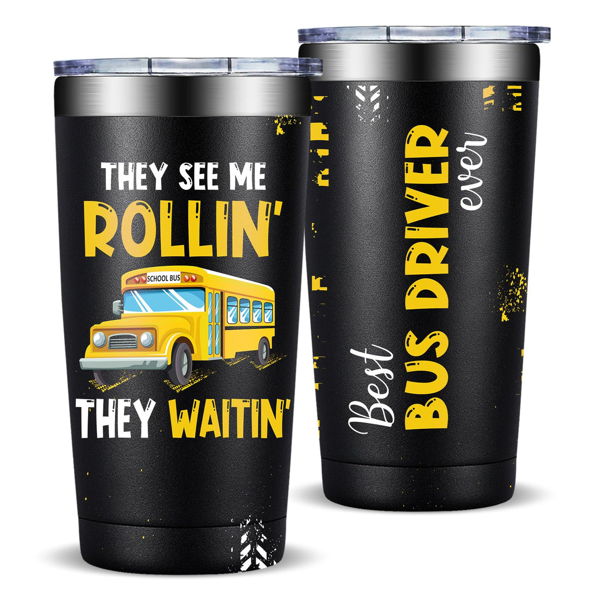 Fufandi bus driver tumbler 20oz on the go with cold beverage benefit