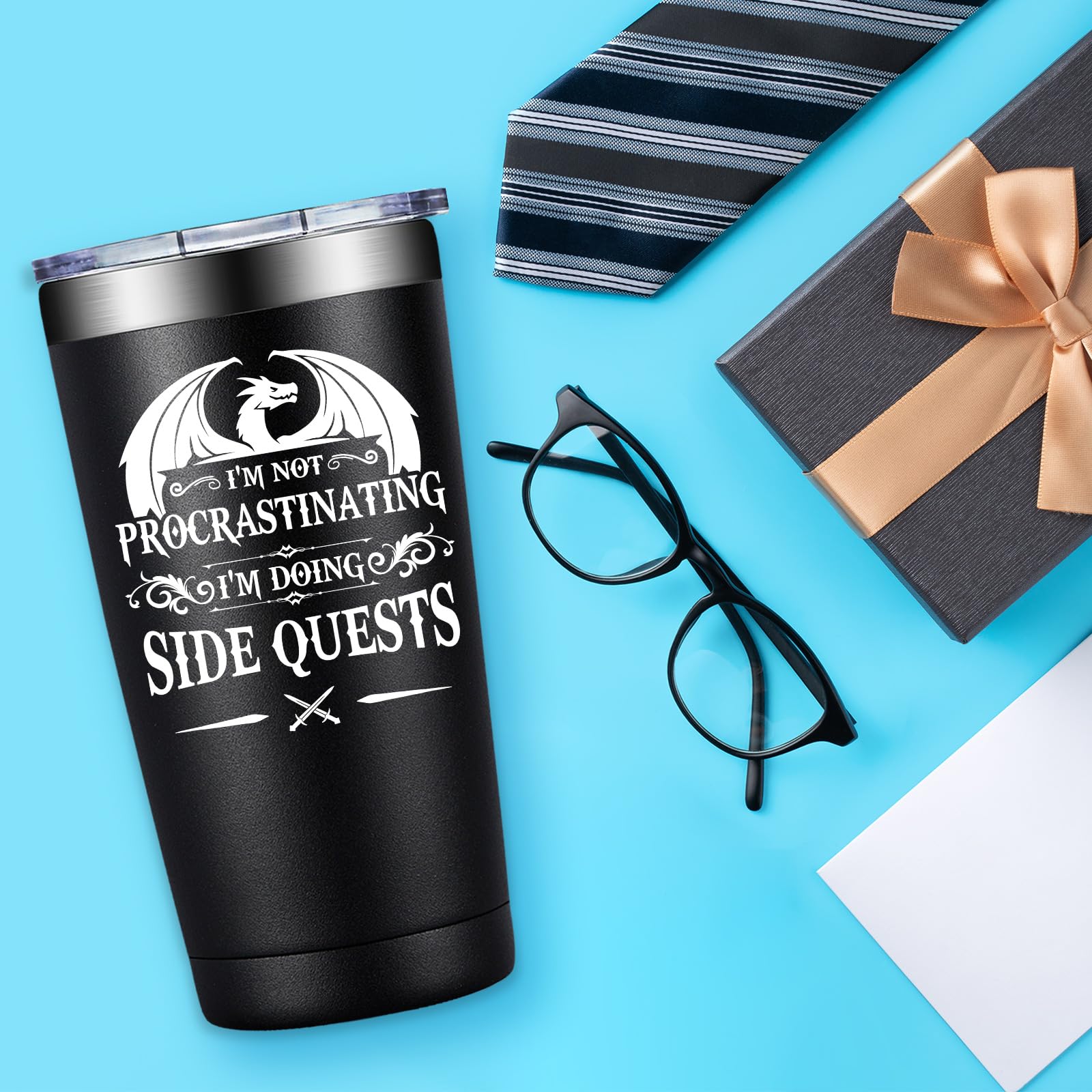 Fufandi DnD lovers tumbler for durable cold or hot drinks.