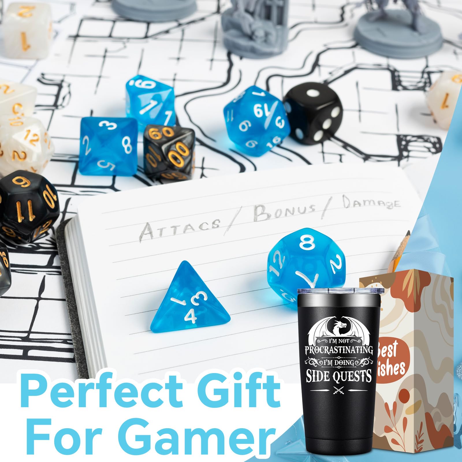 Fufandi dungeon master mug design enhances D&D setup during campaigns.