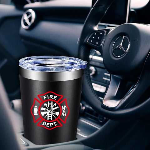 Fufandi firefighter tumbler gift packaging ready for giving