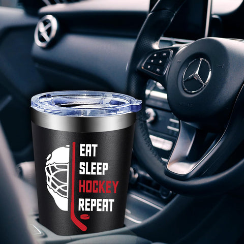 Fufandi tumbler in hand during game day, coffee ready
