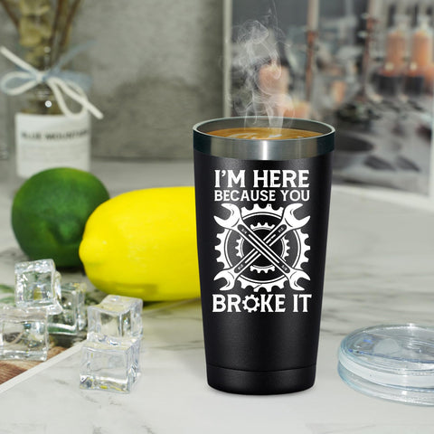 Fufandi 20oz tumbler on desk ready for work or travel