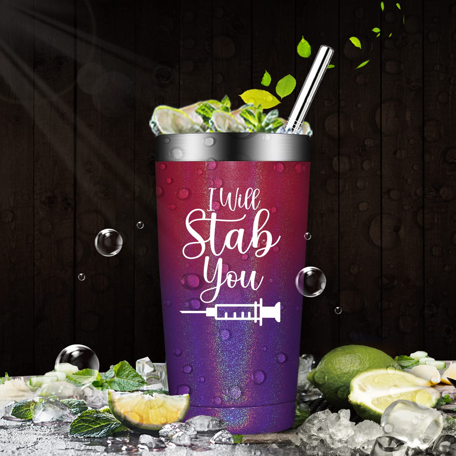 Fufandi nurse gifts tumbler lifestyle shot emphasizes versatility for beverages