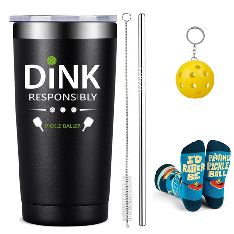 Fufandi 20oz pickleball tumbler front view for daily play and gifting