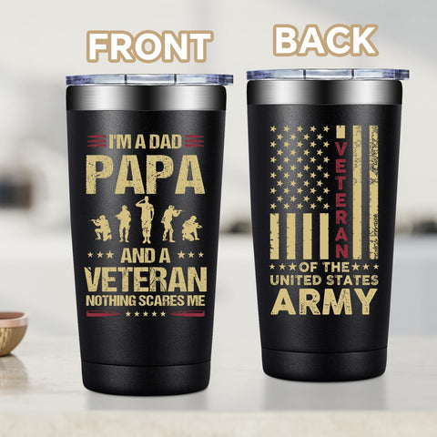 Fufandi Veteran Gifts durable travel mug withstands daily commutes and adventures.