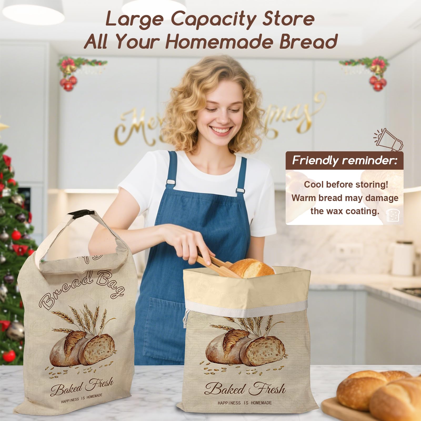 Fufeisi beeswax bread bags clean with cool water.