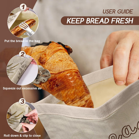 Fufeisi beeswax bread bags designed for freezer storage of baked goods.
