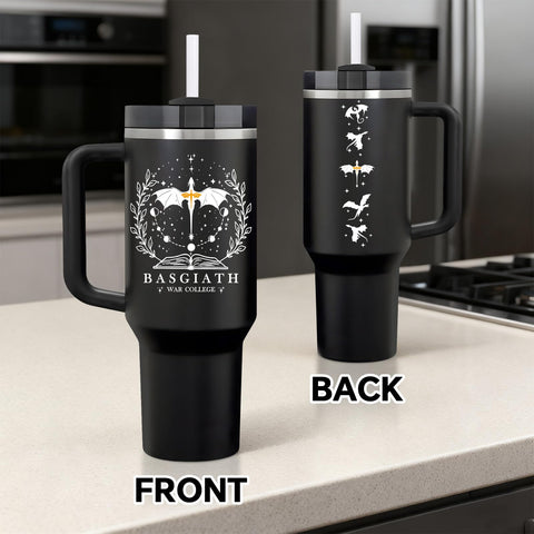 Fufendio car-cup-holder friendly tumbler for on-the-go reading