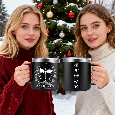Fufendio Fourth Wing mug with double-wall insulation keeping drinks at the right temperature