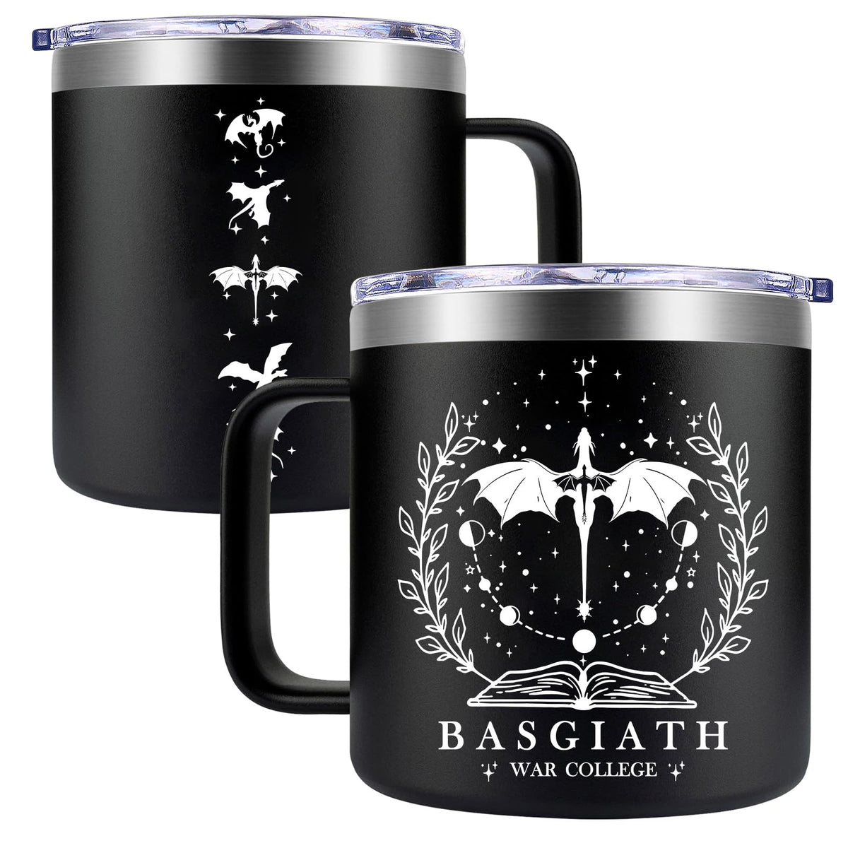 Fufendio Fourth Wing mug with dragon design for cozy fantasy reading sessions