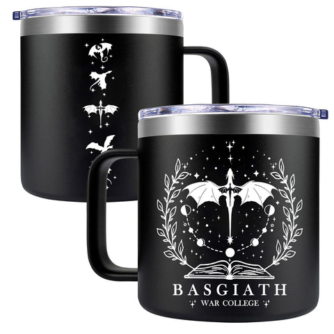 Fufendio Fourth Wing mug with dragon design for cozy fantasy reading sessions
