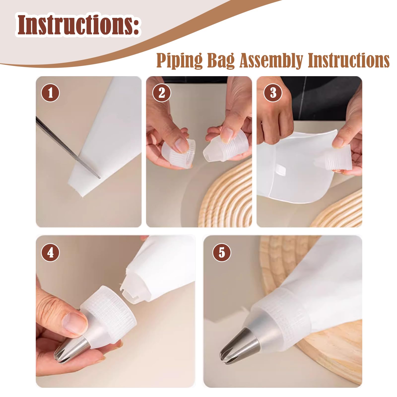 FUGVBB durable cotton piping bags resist tearing for repeated use.