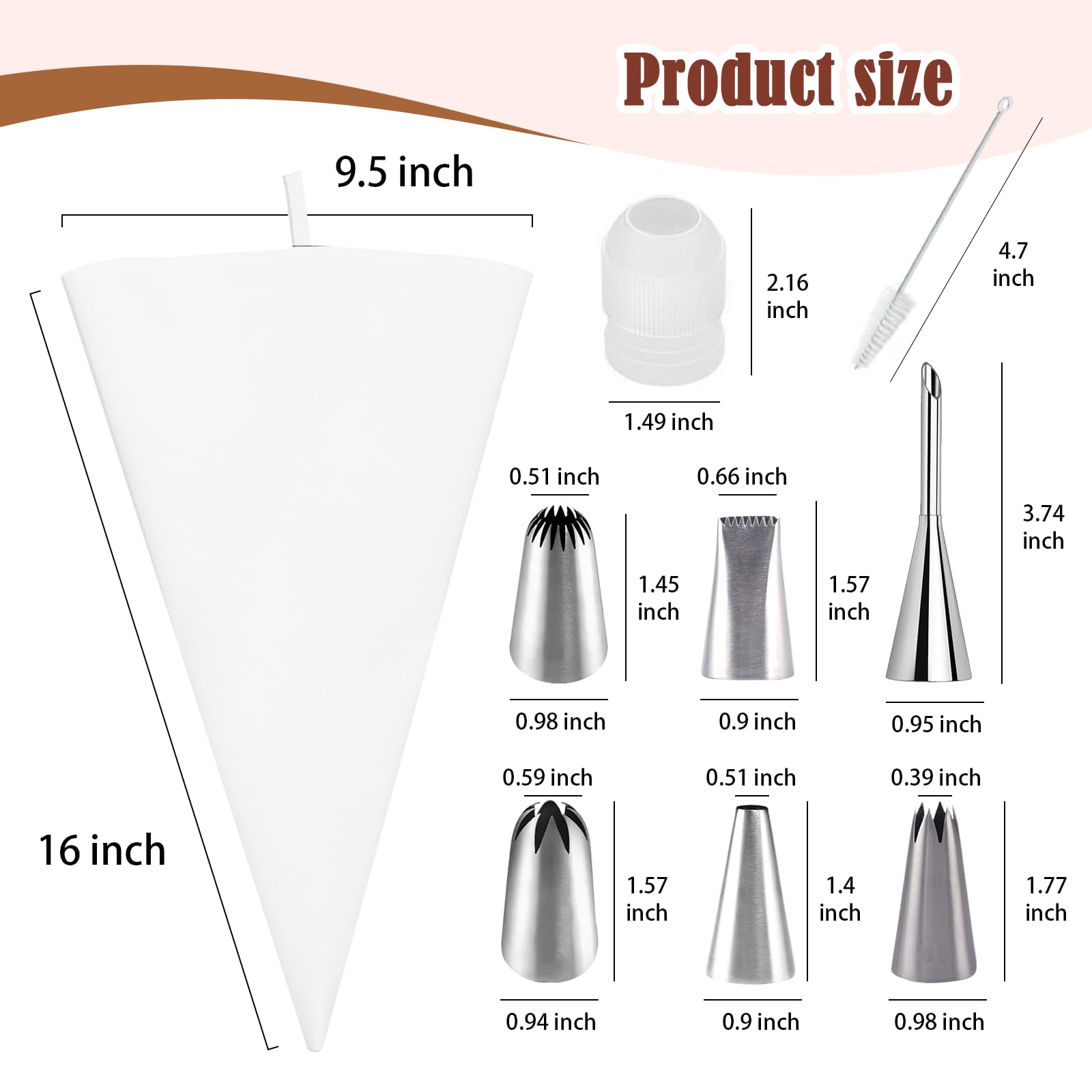 FUGVBB stainless-steel piping tips deliver sharp lines and durable performance.