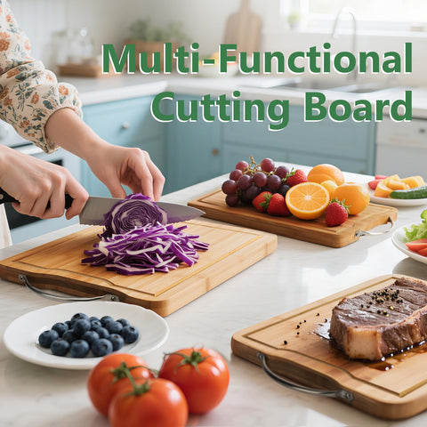 FUHITIM Bamboo Cutting Board Gift-Ready Set for thoughtful kitchen upgrades.
