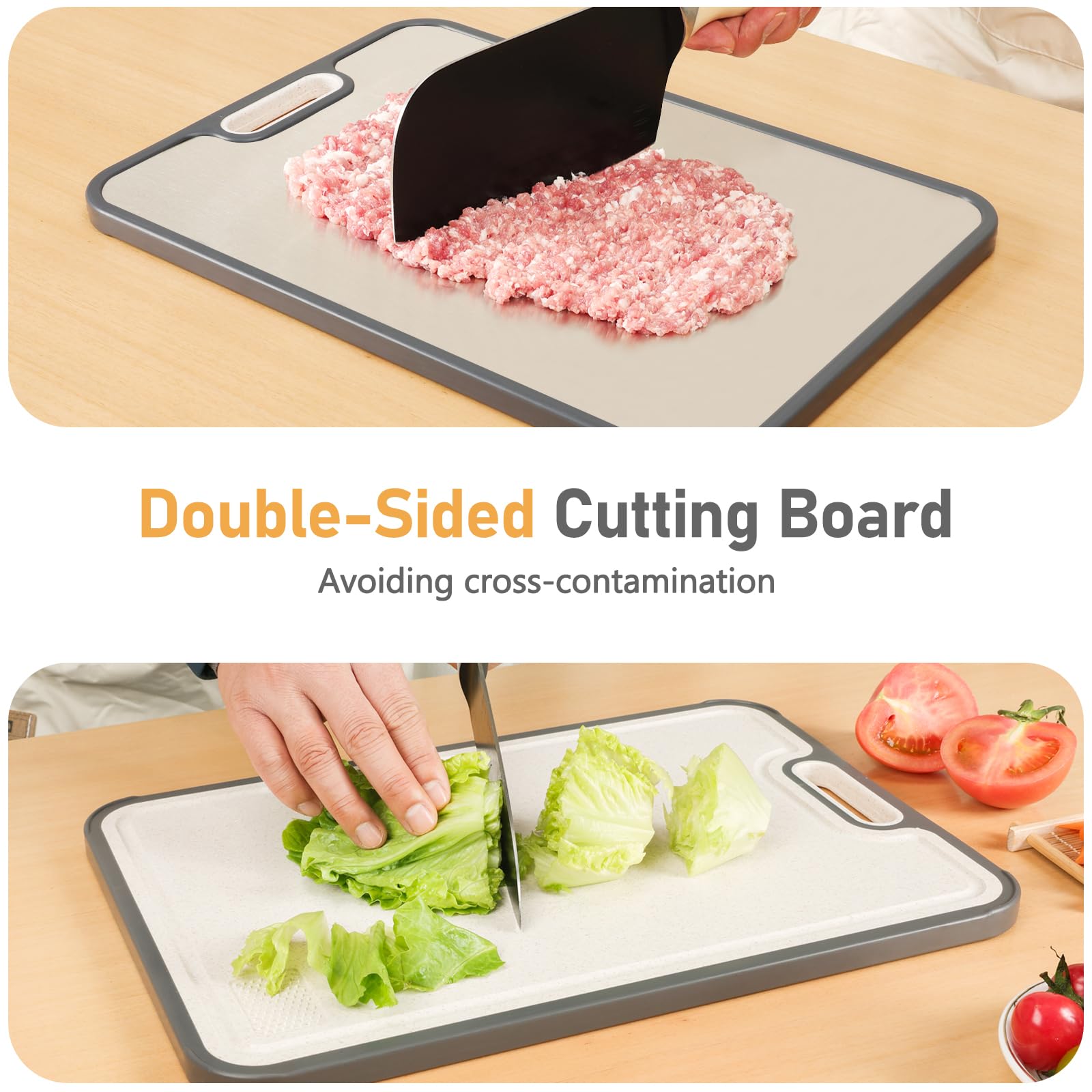 FUHITIM wheat-straw PP side featuring garlic grinding area for quick prep.