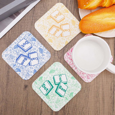 Fukaisu diatomite coaster with floral pattern offers quick absorbency