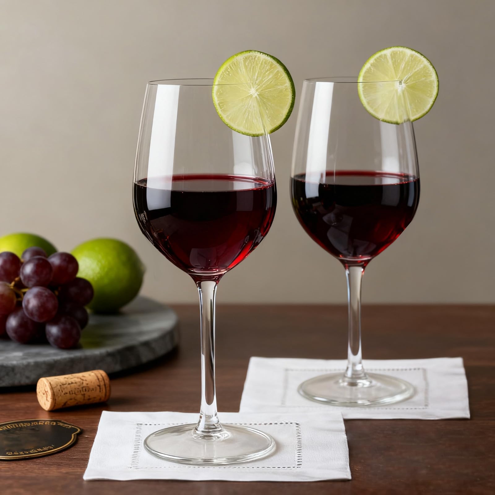 Fukaisu dining table setup features clean, simple napkins for home bars.