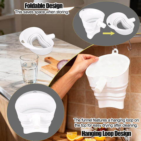 Fukaisu flour funnel easy to clean and durable for frequent bakers
