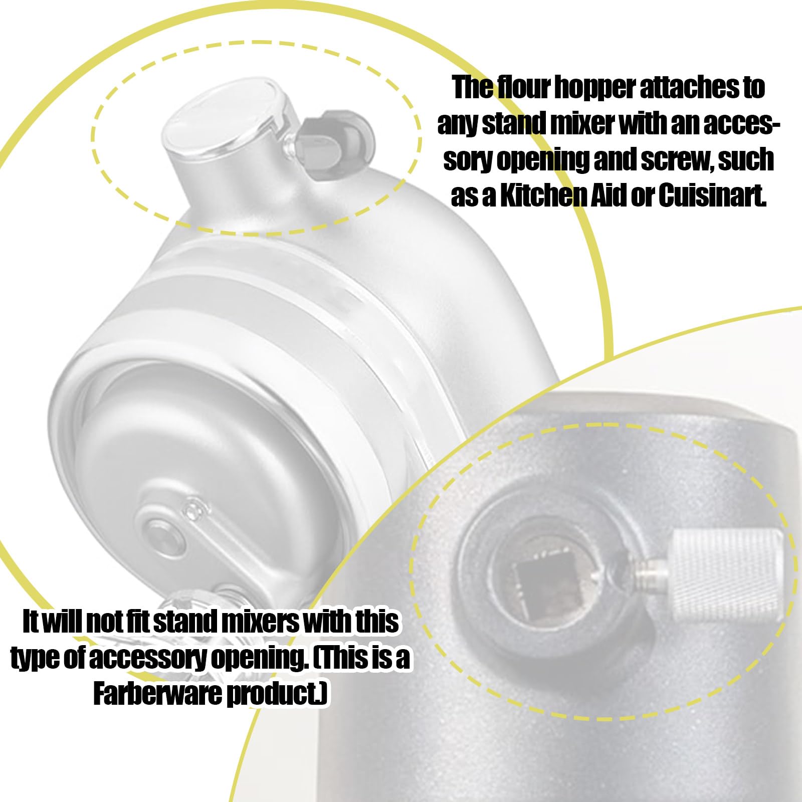 Fukaisu flour funnel packaging includes one white funnel for quick setup