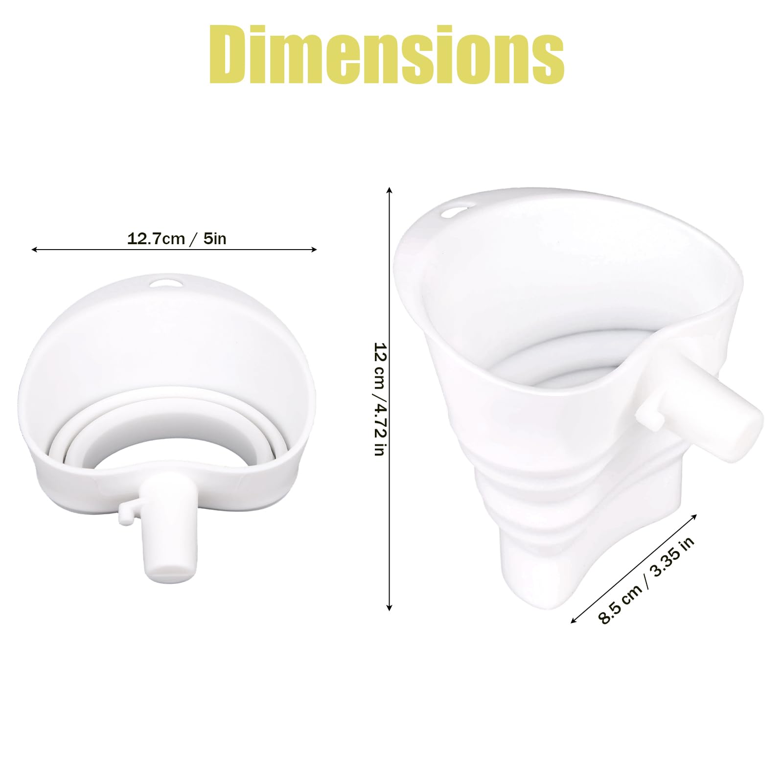 Fukaisu flour funnel silicone material for durable, easy cleaning after baking
