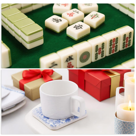 Fukaisu Mahjong coaster floral pattern with high absorbency for daily use