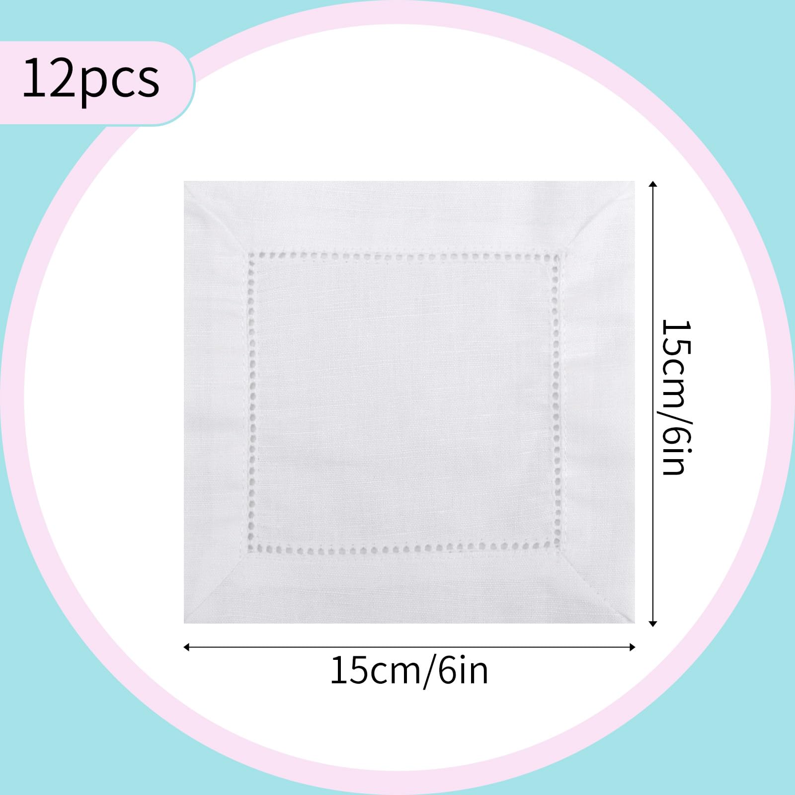 Fukaisu white linen napkins close-up shows thick, absorbent fabric.