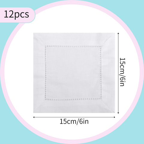 Fukaisu white linen napkins close-up shows thick, absorbent fabric.